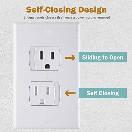 self closing electrical outlet covers